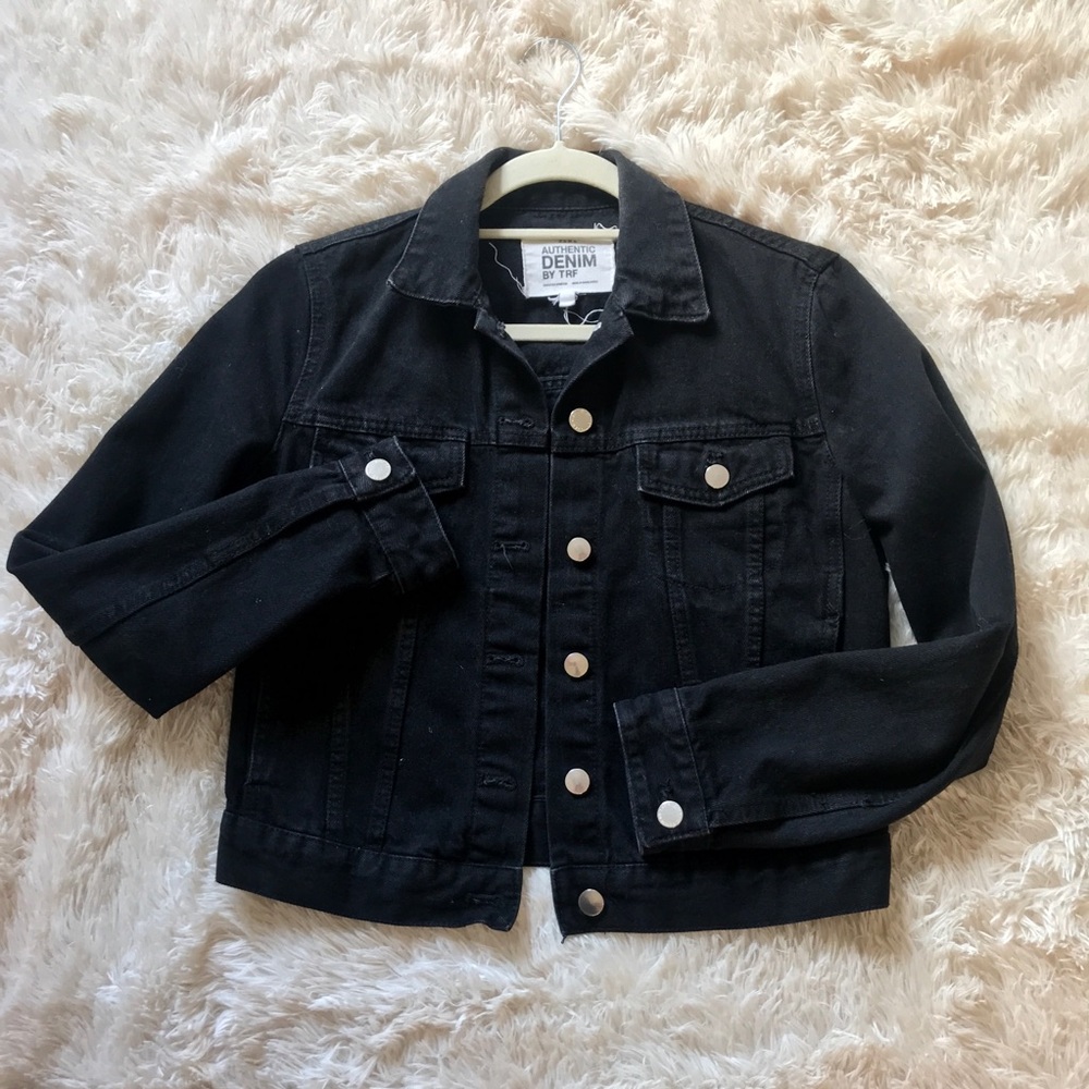 Zara black denim jacket